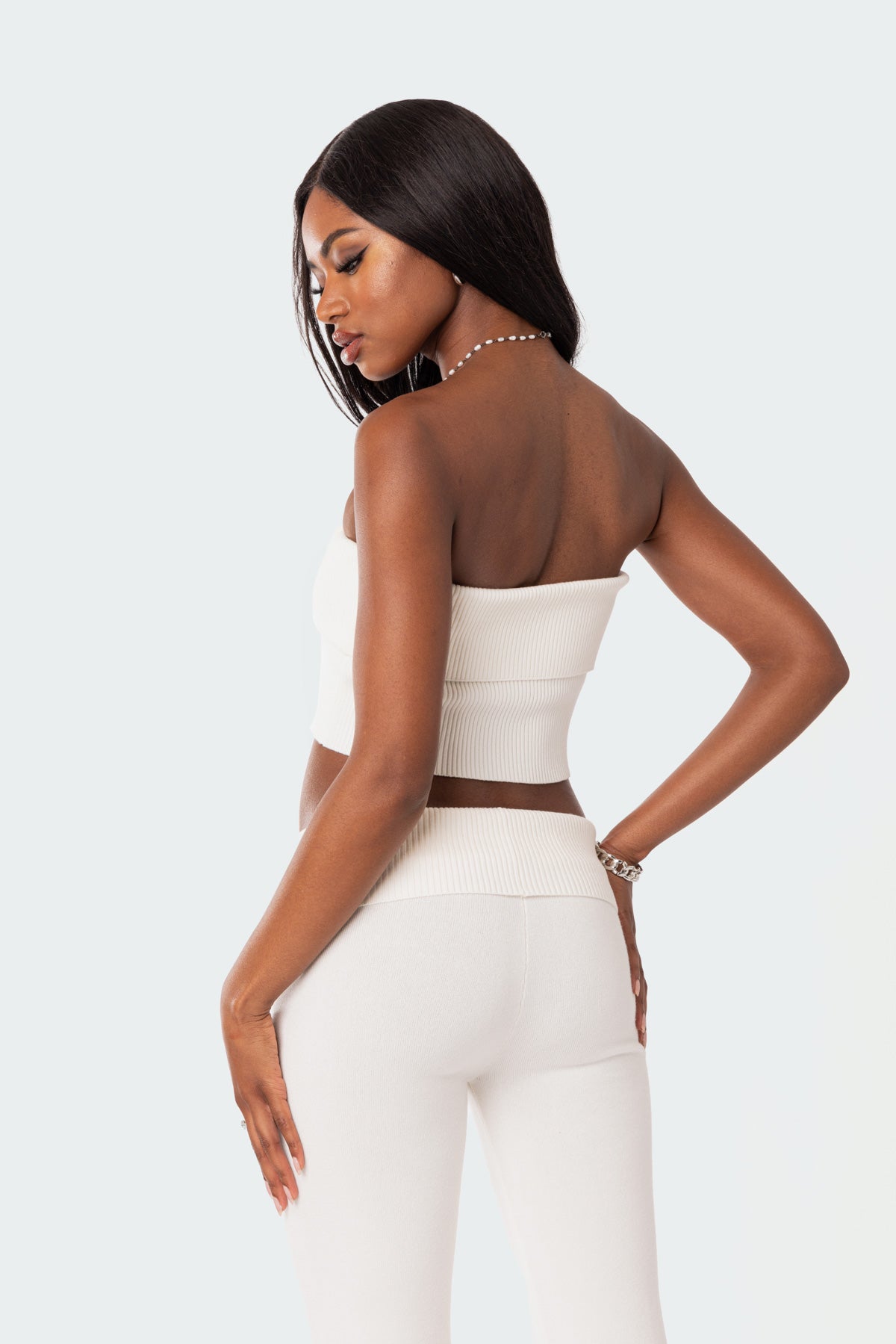 Desiree Fold Over Knit Tube Top