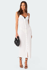 Sable Sheer Button Up Maxi Dress