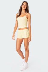 Irene Low Rise Pointelle Micro Shorts