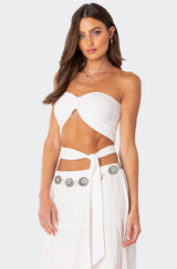 Wyatt Wrap Tie Bandeau Top