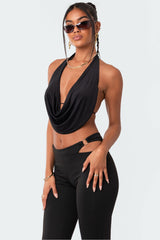 Monique Cropped Open-Back Top