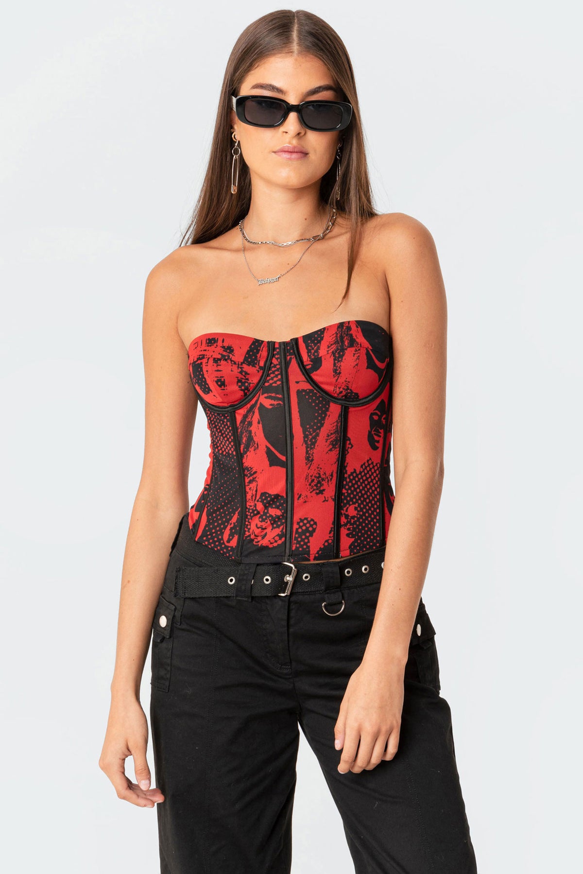 Aly Mesh Corset Top