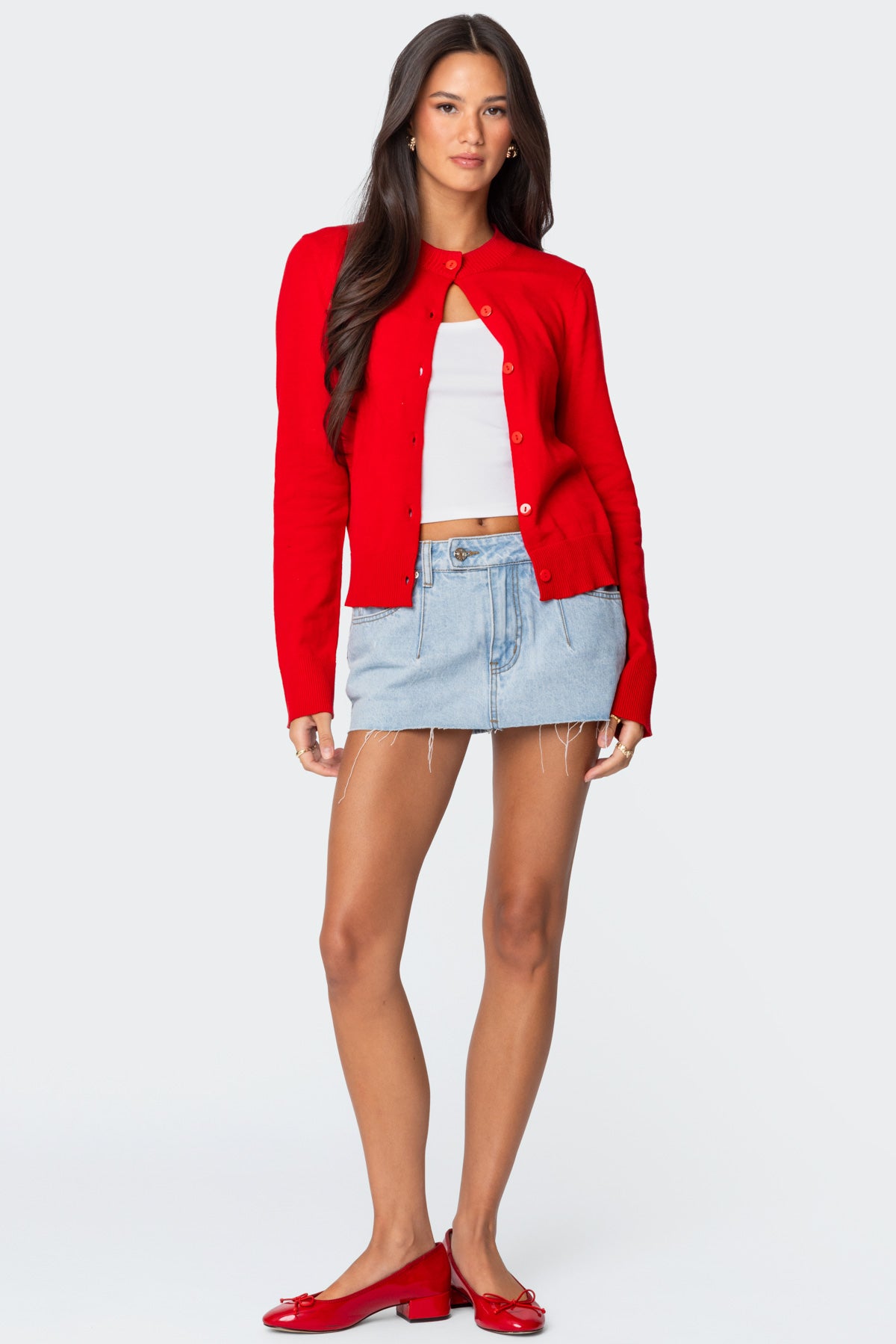 Clementine Low Rise Denim Micro Skort