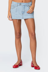 Clementine Low Rise Denim Micro Skort