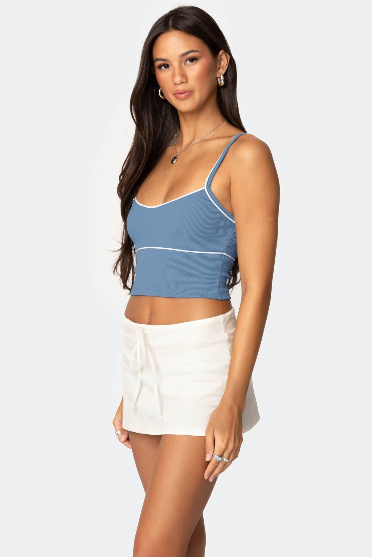 Contrast Cropped Tank Top