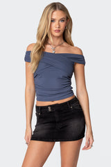 Crisscross Off Shoulder Top