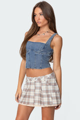 Pollie Denim Bustier Top