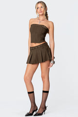 Erynne Belted Pleated Skort