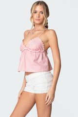 Bow & Frill Babydoll Top