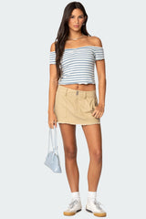 Shara Striped Off Shoulder Top