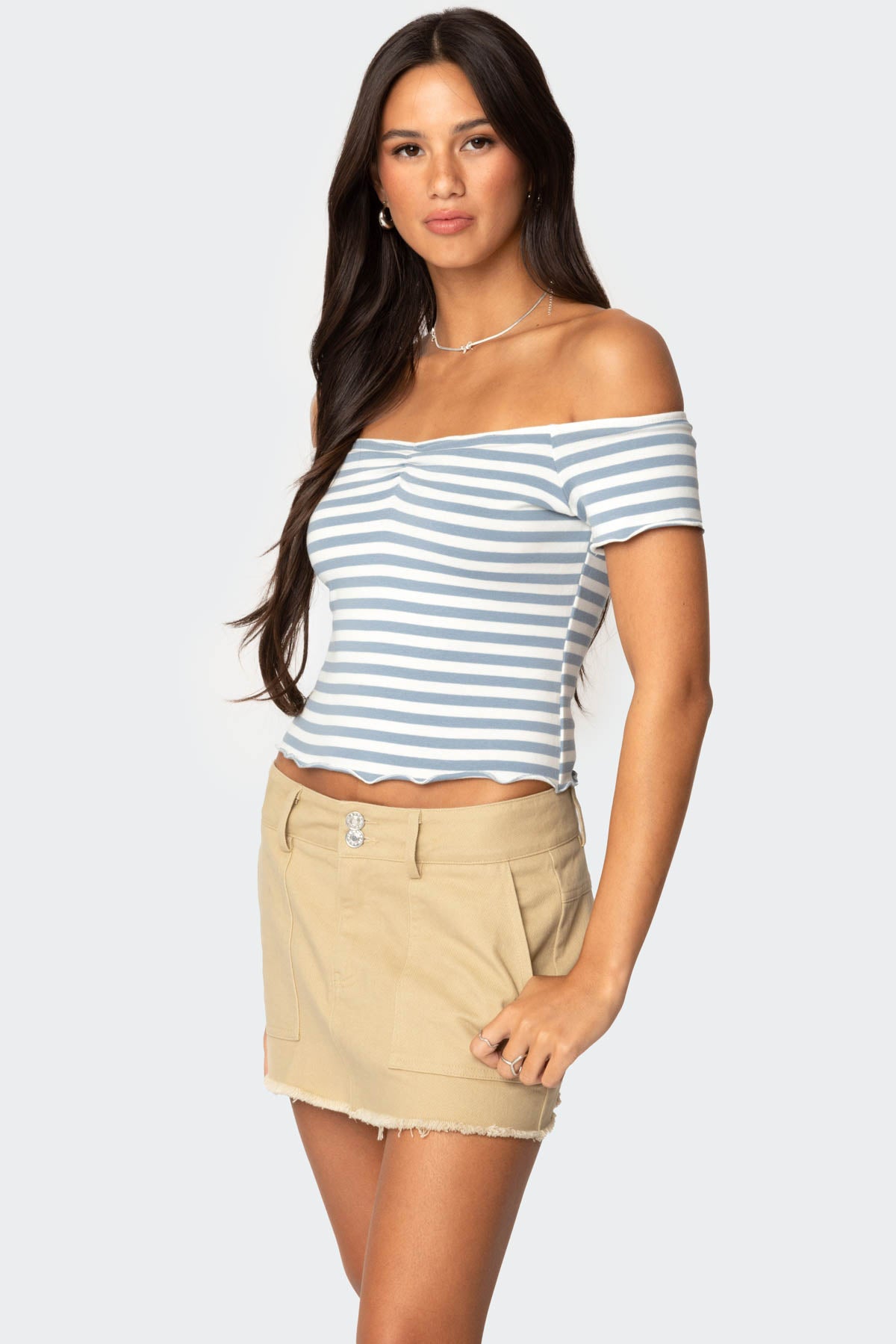 Shara Striped Off Shoulder Top