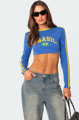 Brasil Long Sleeved Crop Top