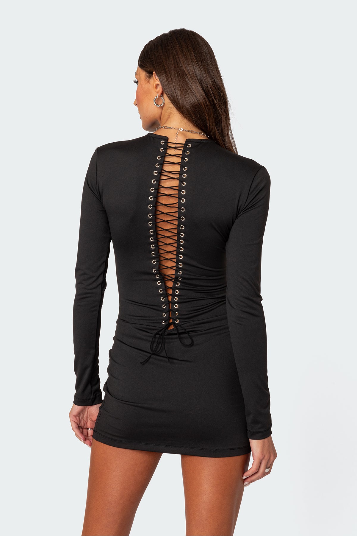 Cindy Lace Up Mini Dress