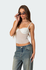 Lidia Sheer Mesh Bra Top