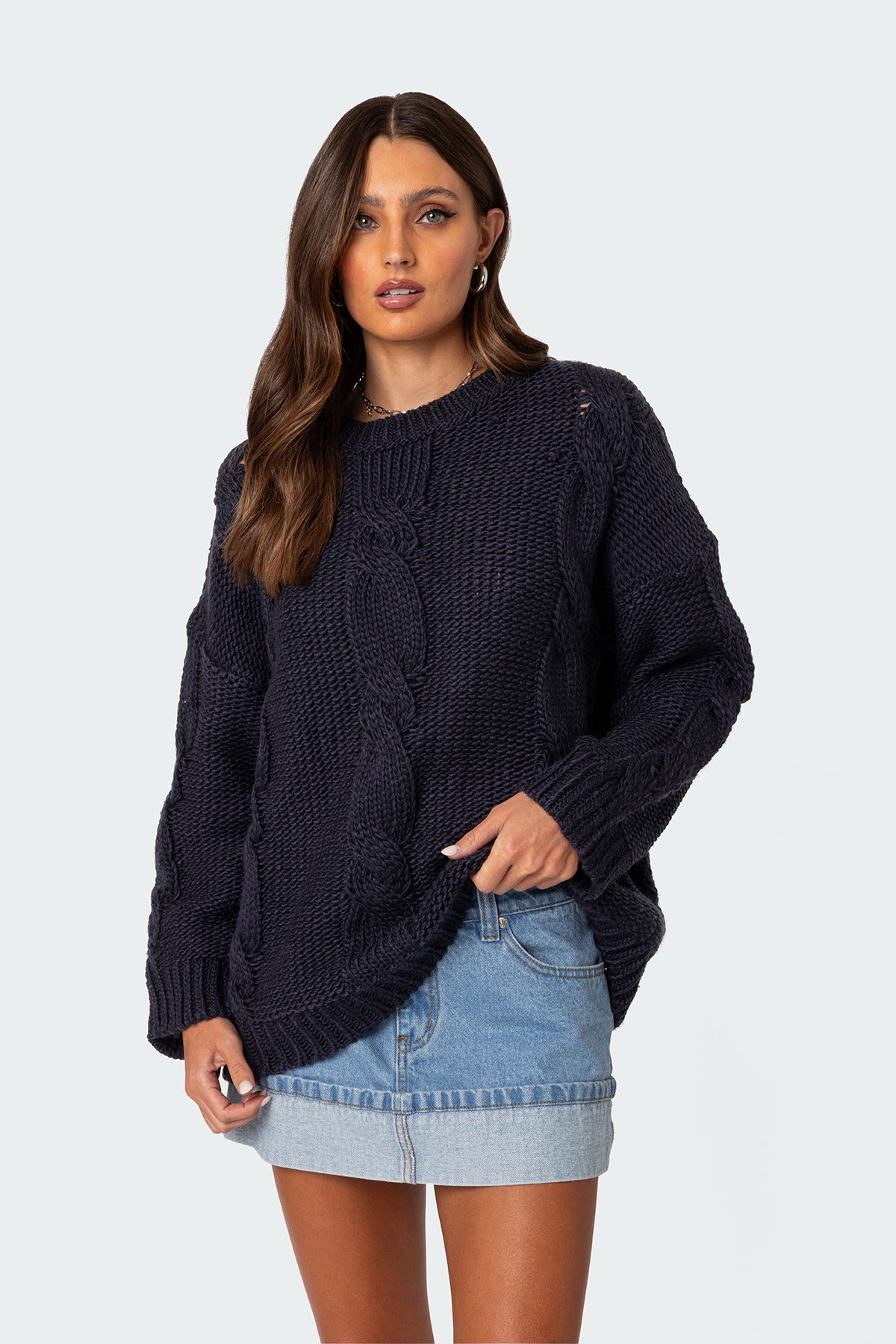 Alene Oversized Cable Knit Sweater