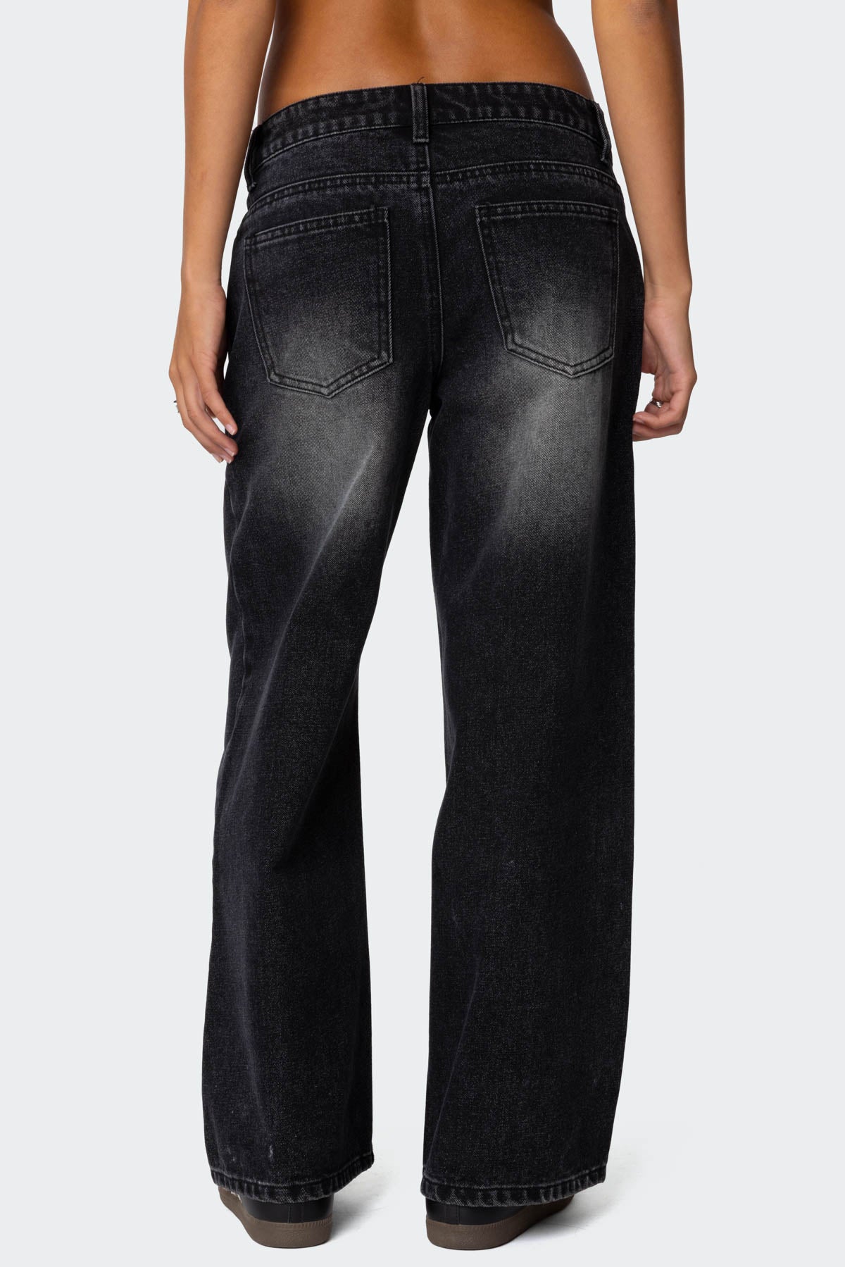 Petite Magda Low Rise Acid Wash Jeans