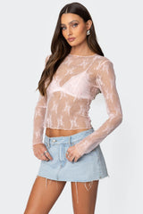 Lise Sheer Lace Top