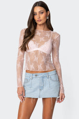 Lise Sheer Lace Top