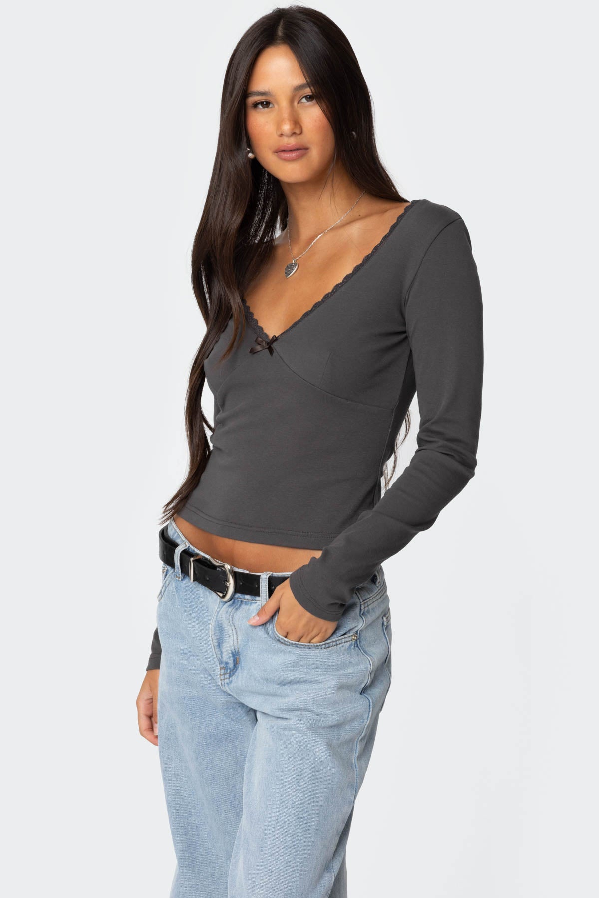 Adrienne Lace Trim Top