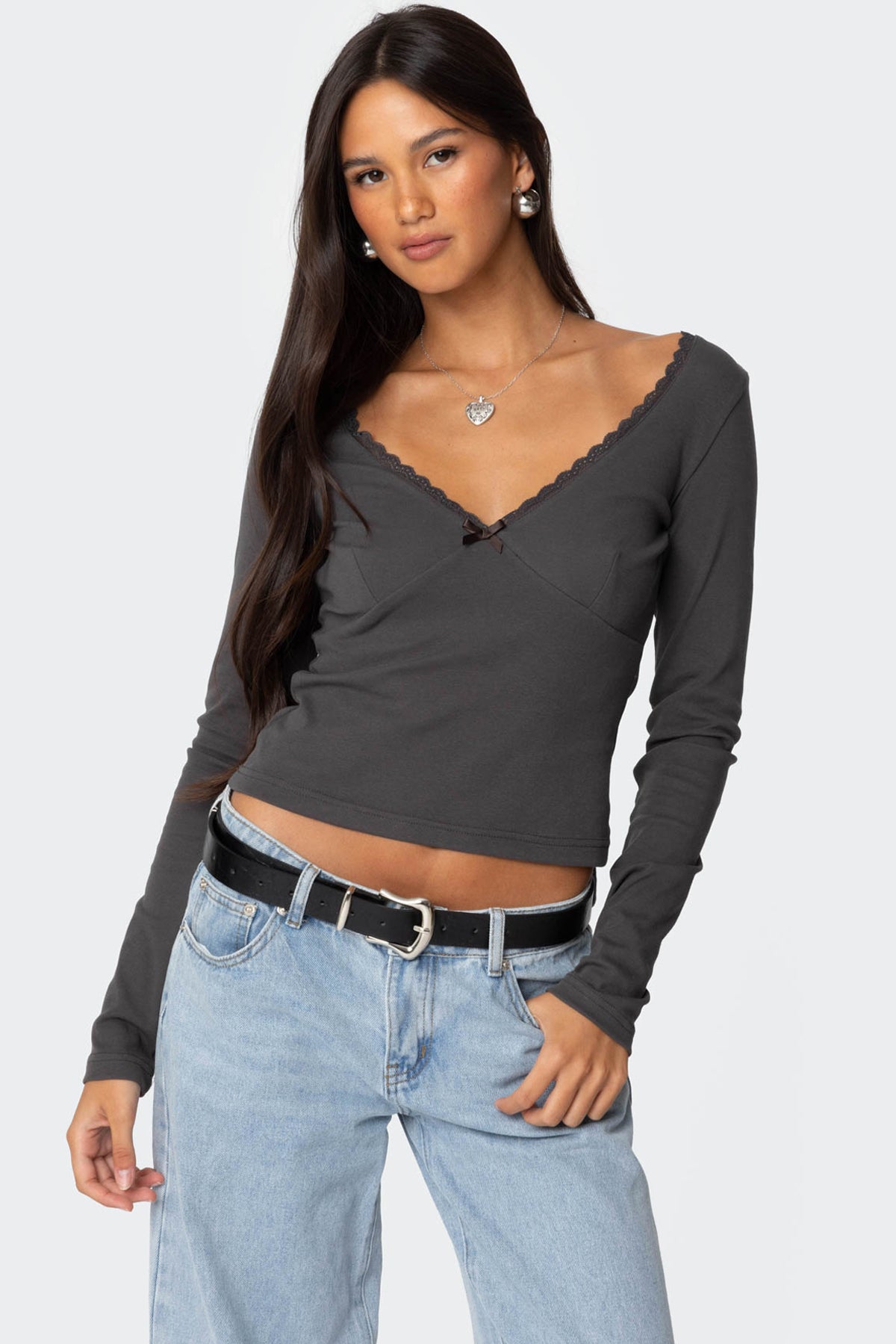 Adrienne Lace Trim Top