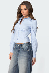 Tailored Pinstripe Button Up Shirt