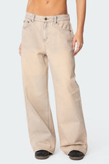 Dusty Washed Low Rise Jeans