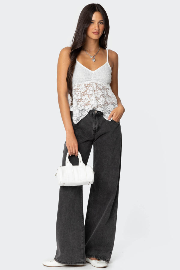 Orchid Sheer Lace Top