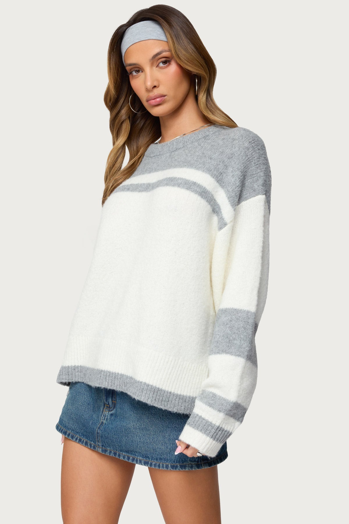 Nogah Stripey Oversized Sweater