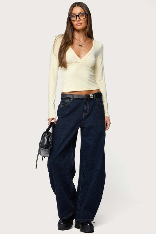 Jillian Low Rise Oversized Barrel Jeans