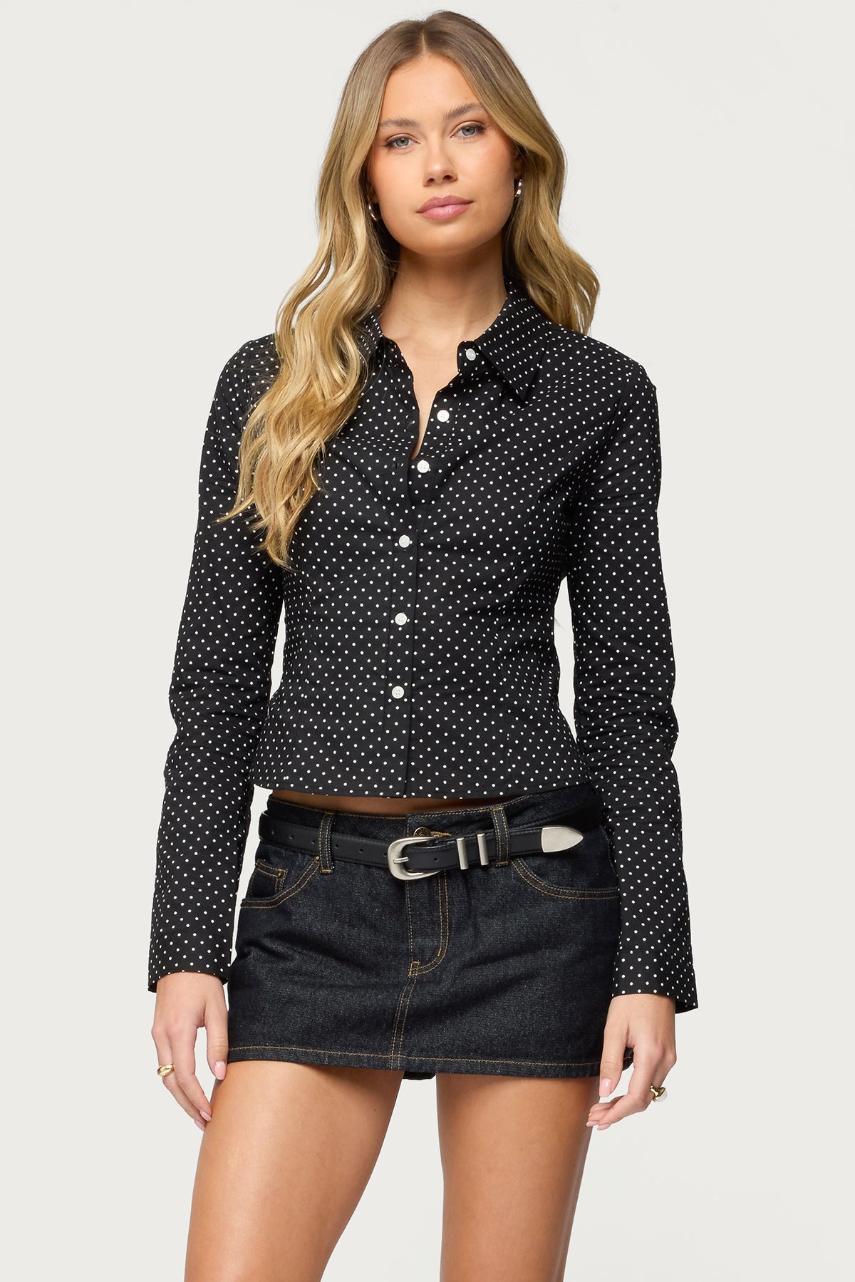Ilia Polka Dot Button Up Shirt