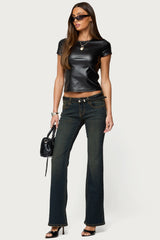 Raphaela Faux Leather Top