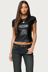 Raphaela Faux Leather Top