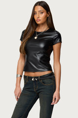 Raphaela Faux Leather Top