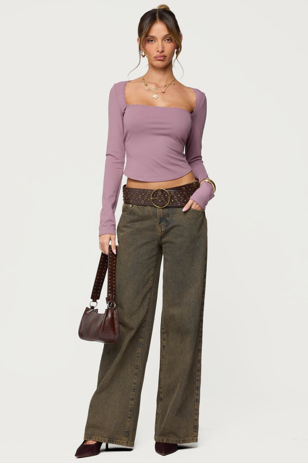 Polly Lacey Tie Back Top