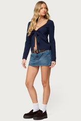 Demi Tie Front Knit Cardigan