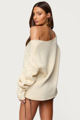 Inga Oversized Cable Knit Sweater