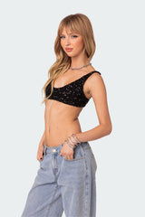 Oolala Sequin Bra Top