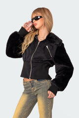 Malliora Faux Fur Nylon Jacket