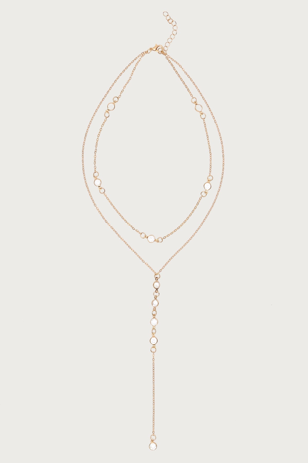 Stone Layered Cascading Necklace