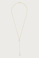 Cascading Pearly Rhinestone Necklace