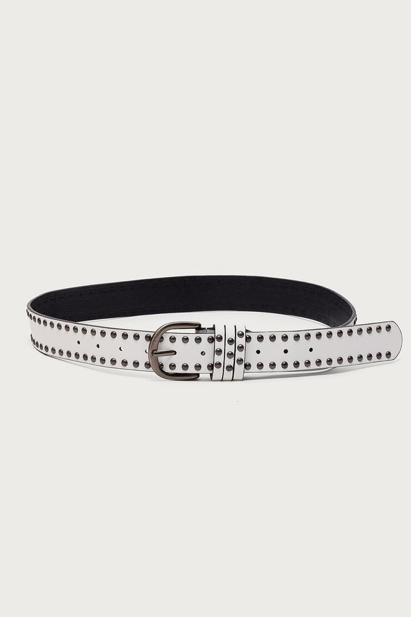 Studded Faux Leather Belt