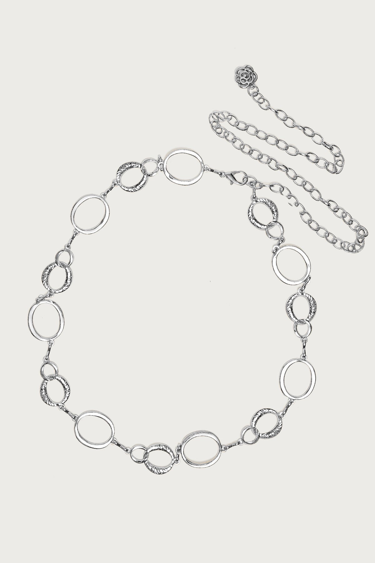 Textured Oval Chain Belt