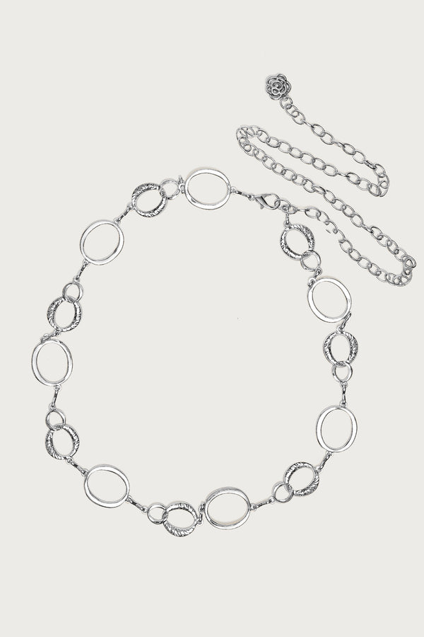 Textured Oval Chain Belt