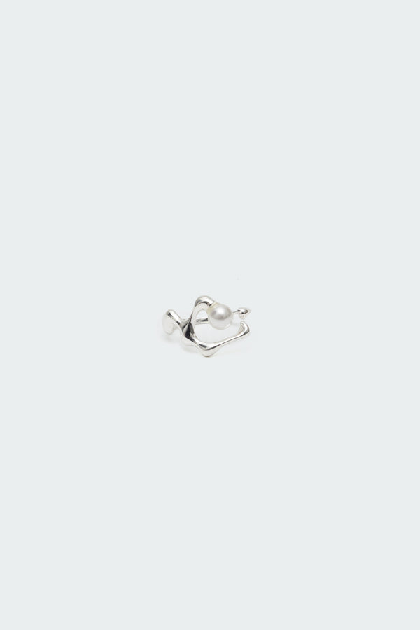 Abstract Pearly Wrap Ring