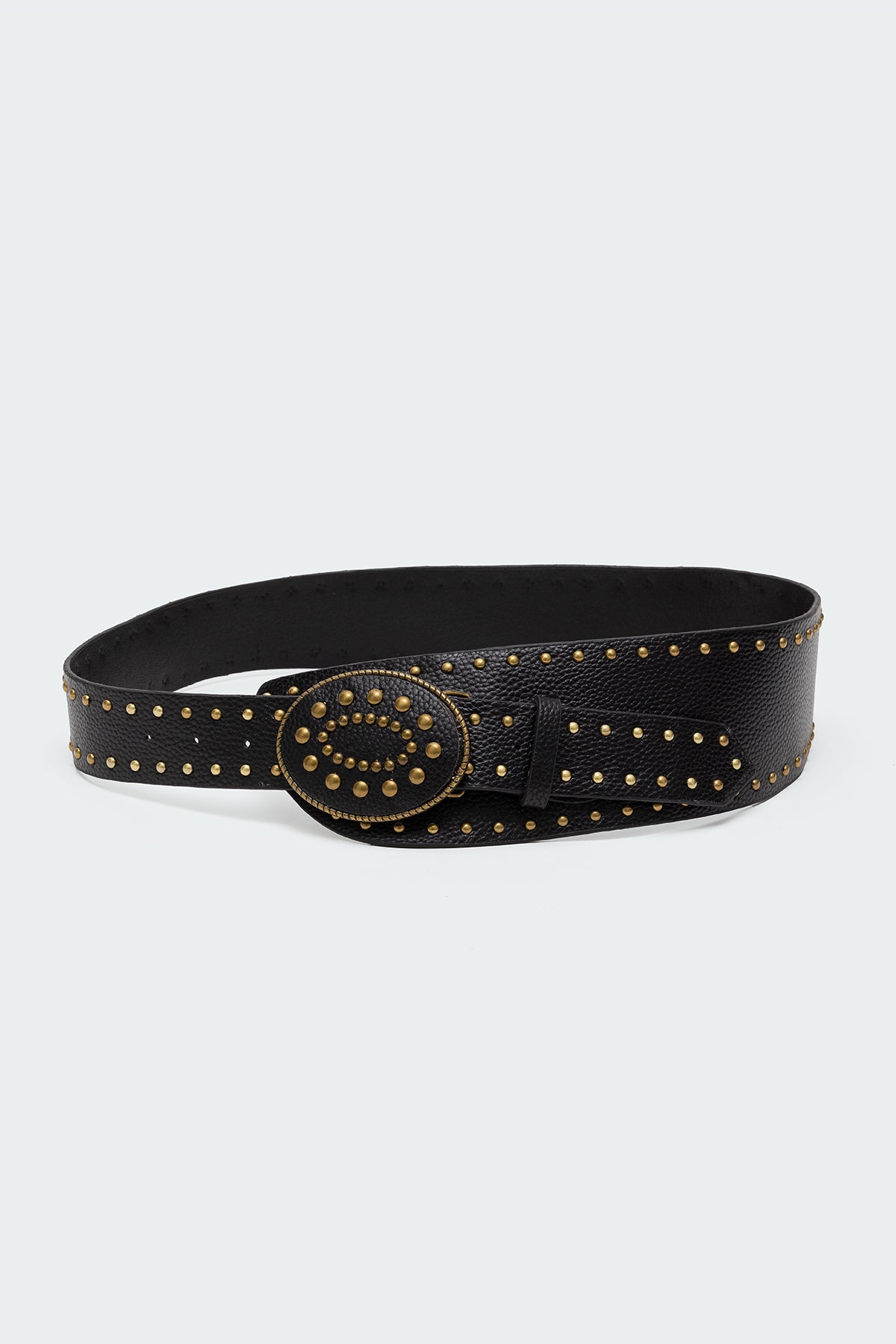 Studded Faux Leather Western Belt