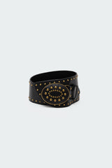 Studded Faux Leather Western Belt