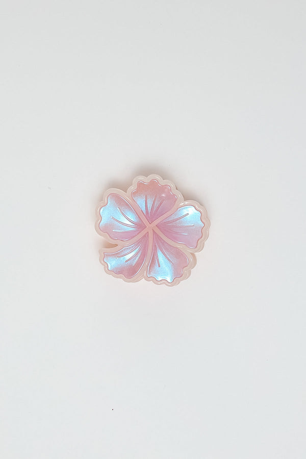 Iridescent Flower Claw Clip