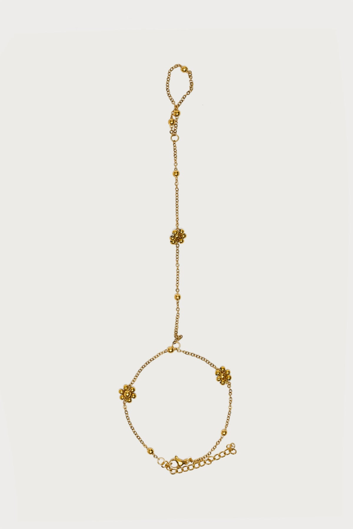 Flower & Bead Hand Chain