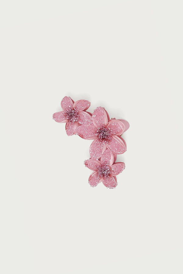 Faux Crystal Flower Hair Clip