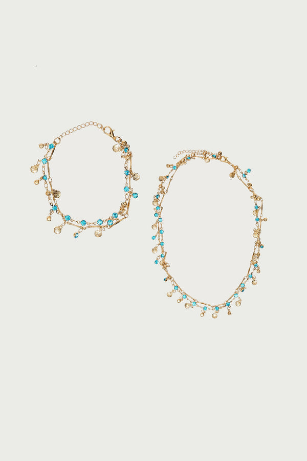 Sea Stone Necklace & Bracelet Pack